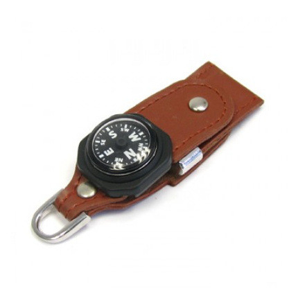USB-Stick mit Kompass aus Leder - Topgiving